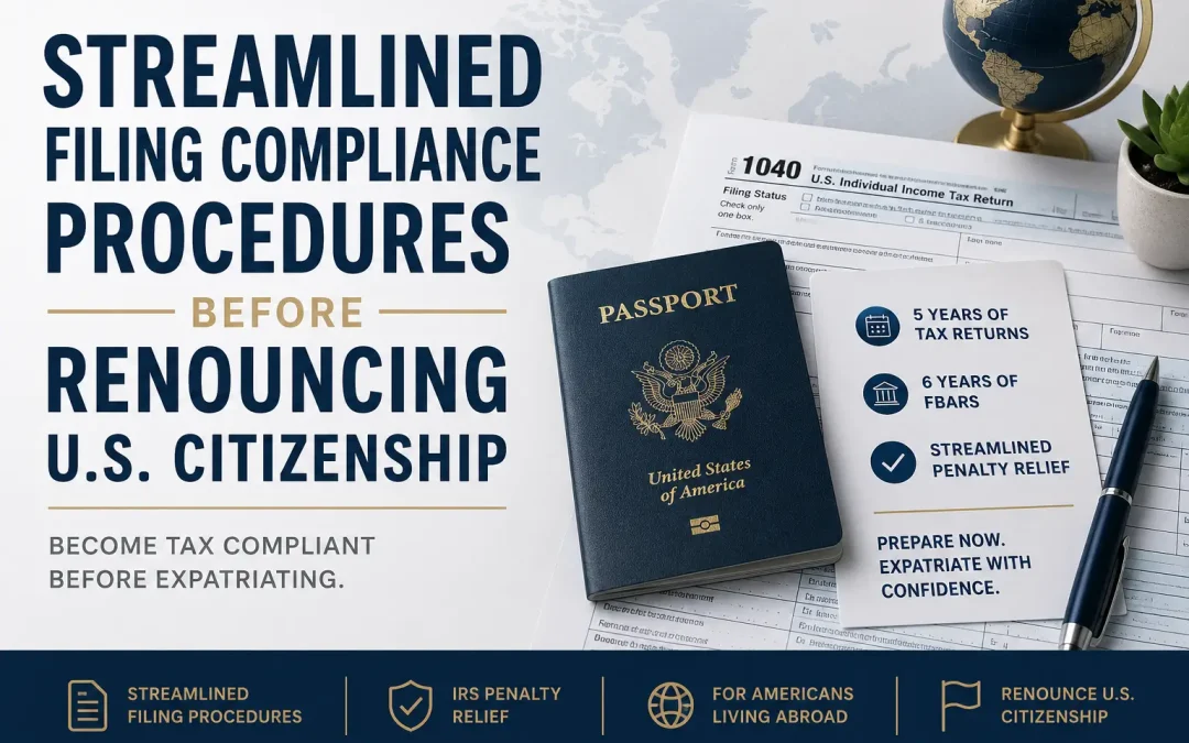 Streamlined Before Renouncing U.S. Citizenship